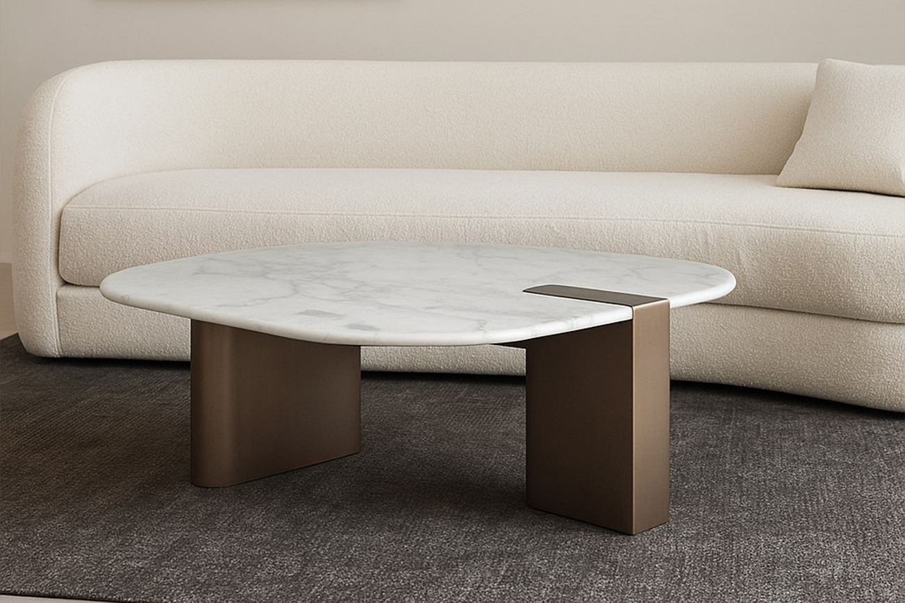 Стол журнальный Брендон (Brandon) мраморный 7