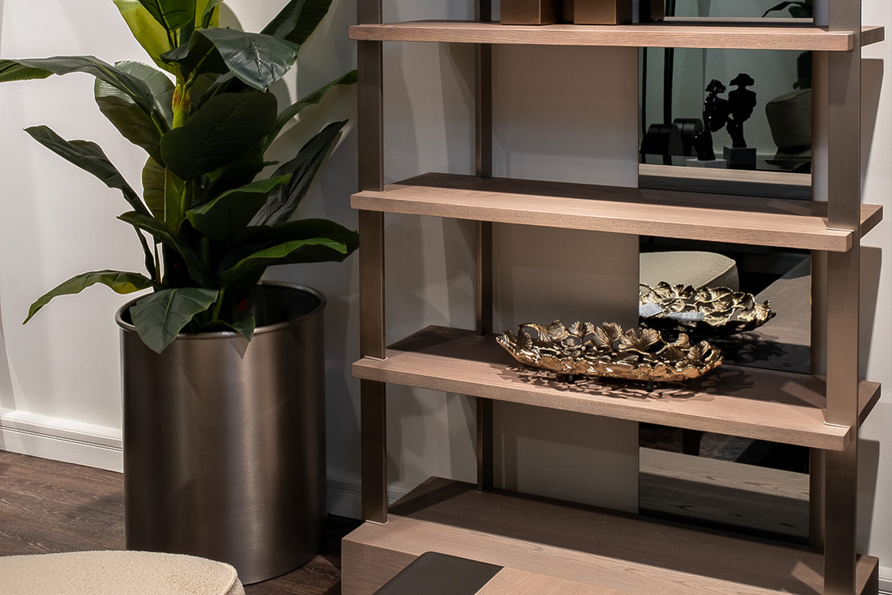 Кашпо напольное матовый никель 3