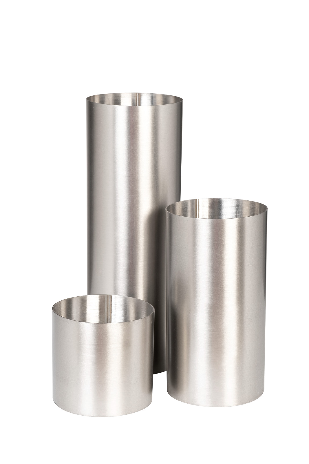 Ваза металлическая матовый никель 2