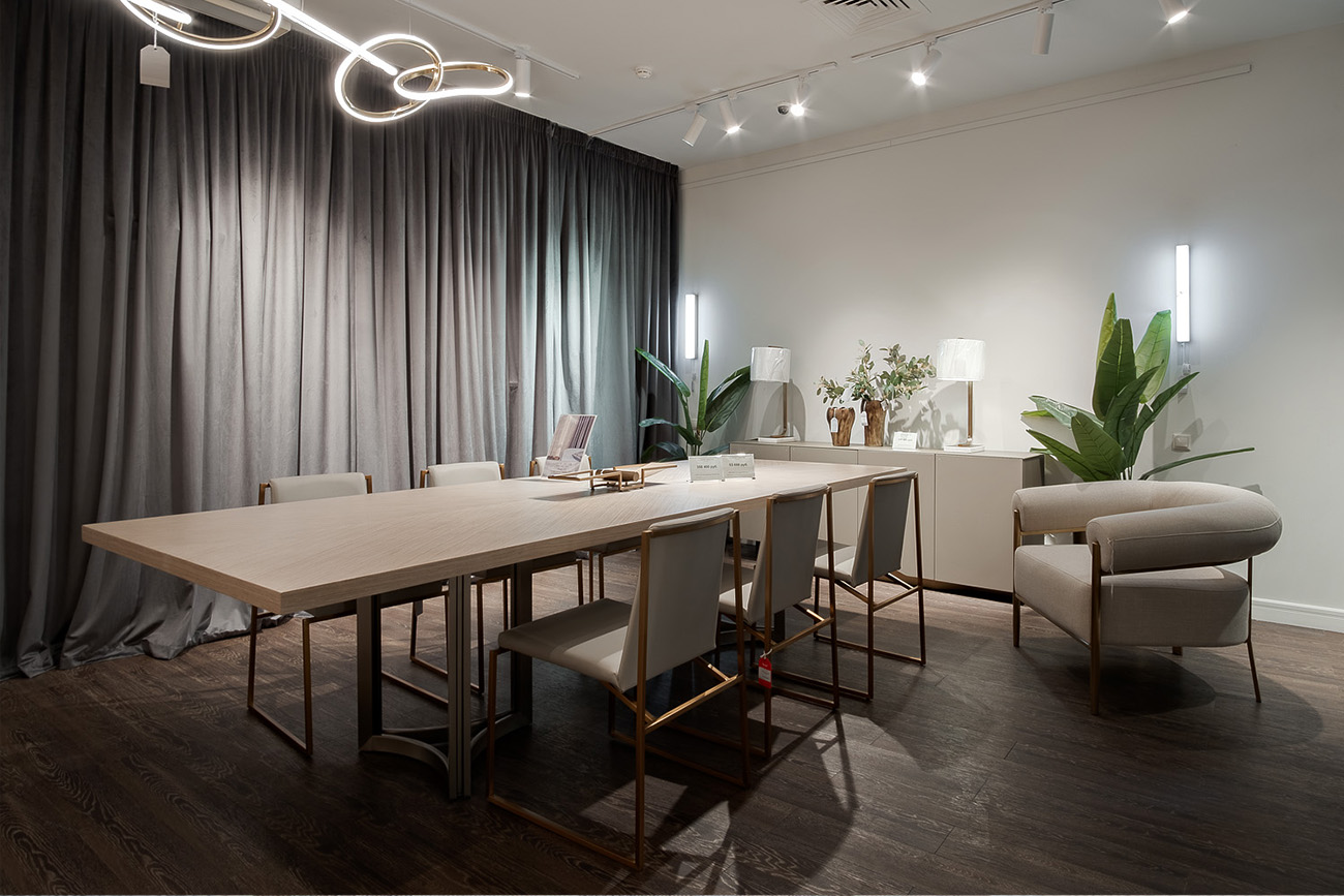 Стол обеденный светлый шпон 7