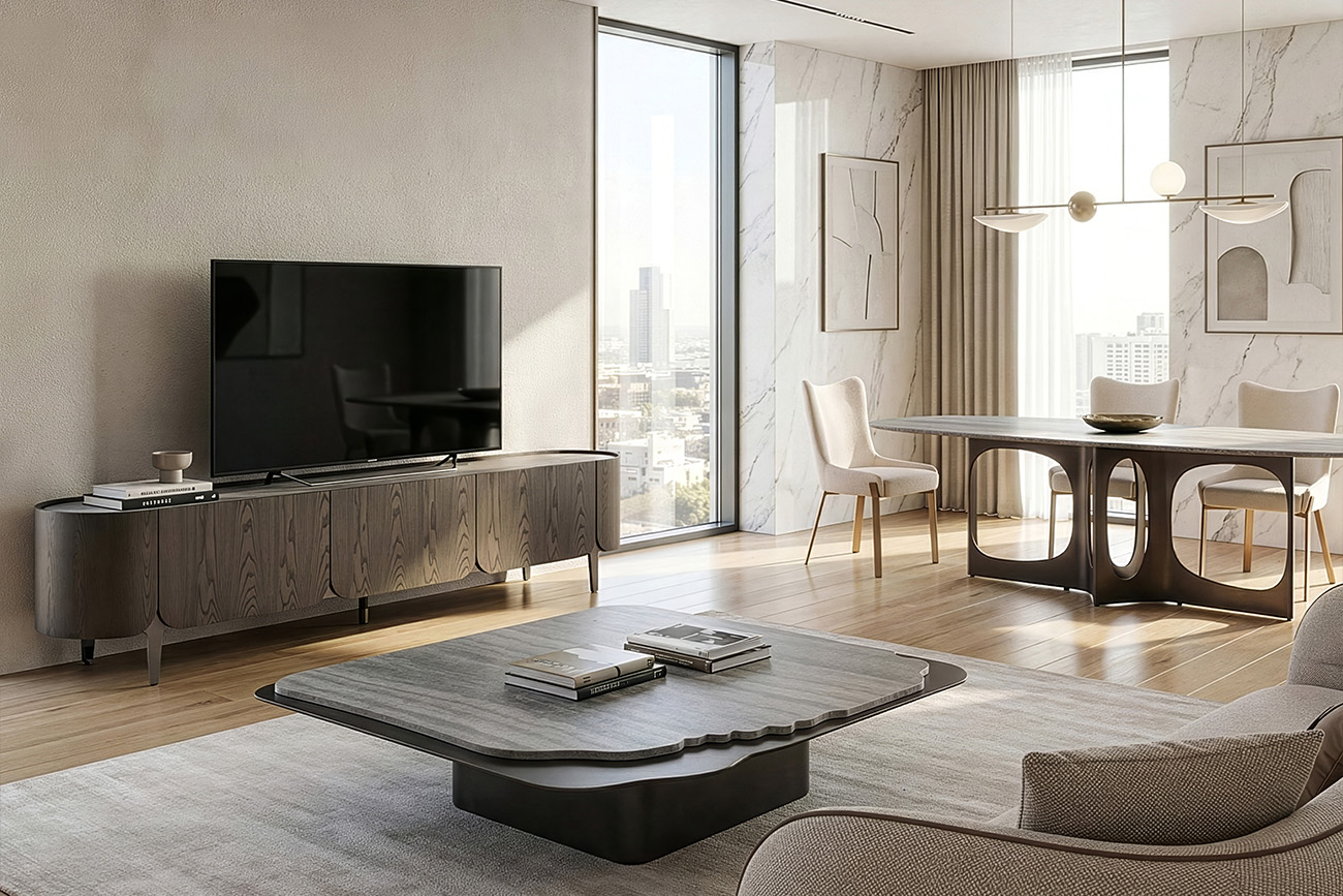 Тумба под телевизор Травертин (Travertine) 8