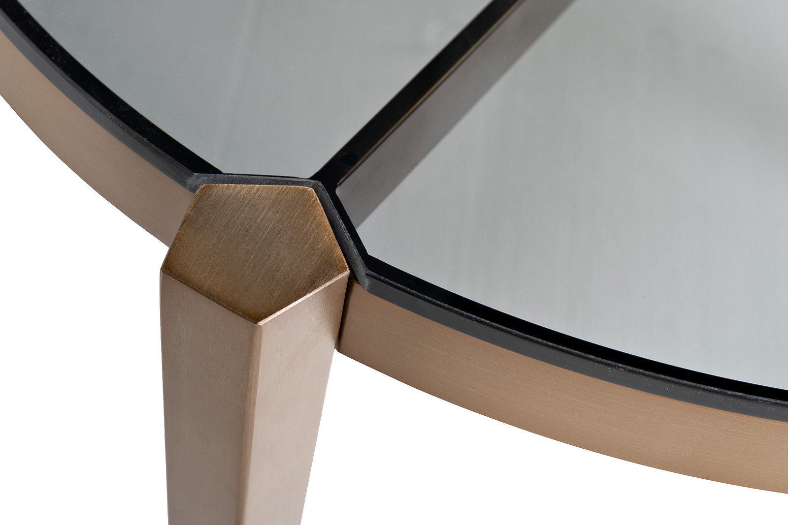 Стол журнальный круглый со стеклом 3