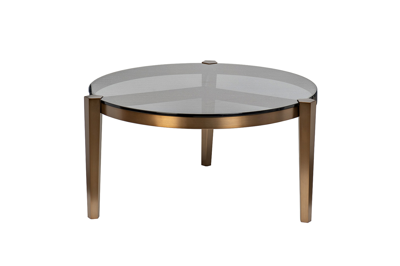 Стол журнальный круглый со стеклом 1