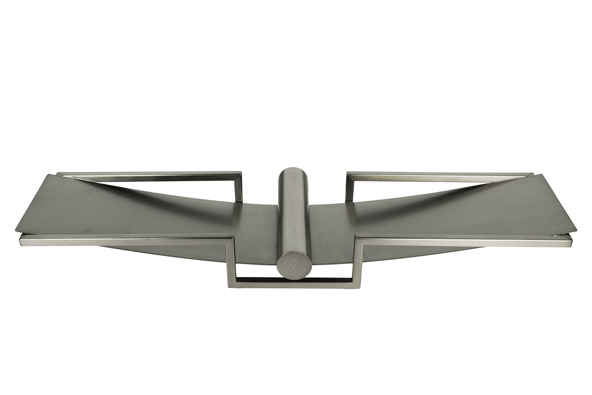 Ваза декоративная цвет матовый никель 1