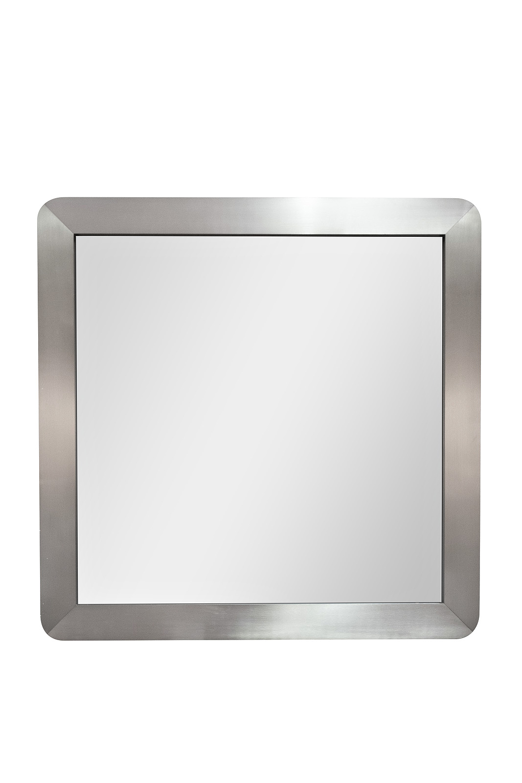 Зеркало настенное в раме матовый никель 1