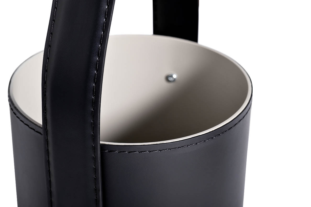 Столик журнальный круглый (кожаная отделка) 3