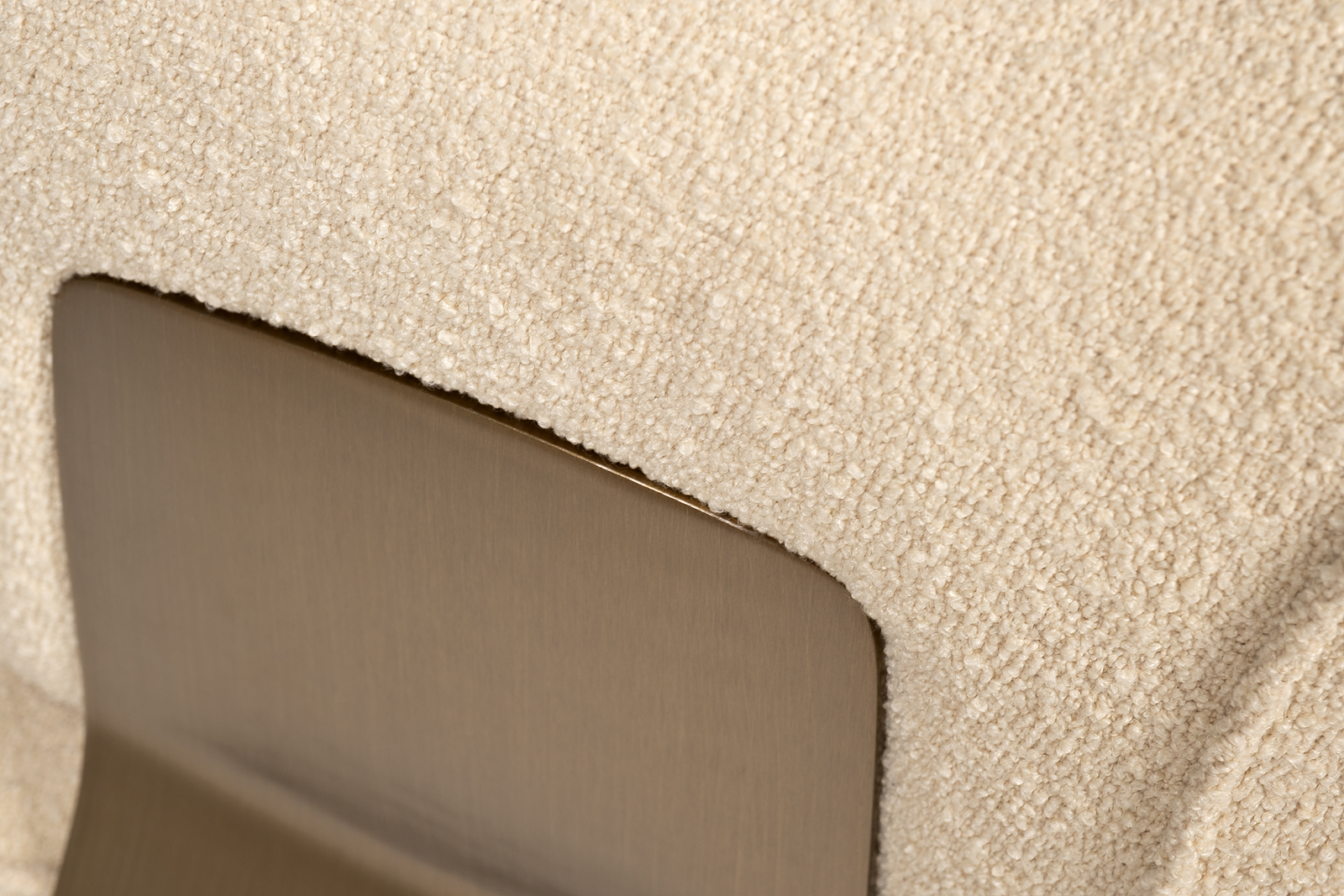 Кресло без подлокотников букле бежевое 6