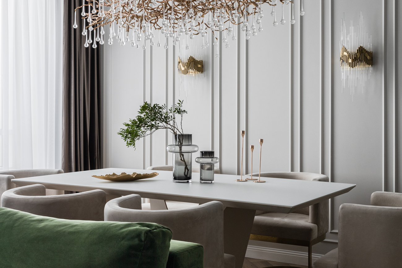 Стол обеденный Quadro белый 8