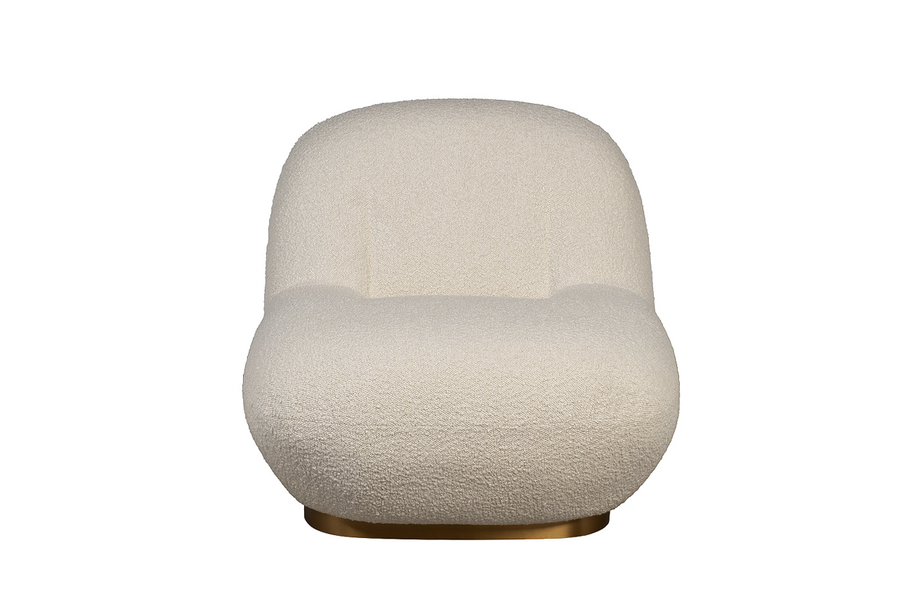 Кресло без подлокотников букле бежевое 1