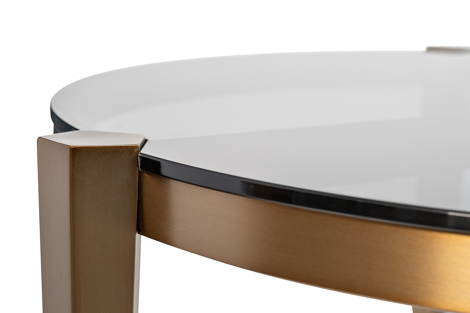 Стол журнальный круглый со стеклом 3