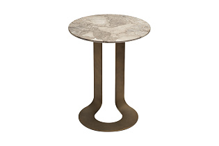 Столик журнальный приставной круглый мраморный 2 (превью)