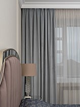 Портьера Silky 275х260см димаут голубая