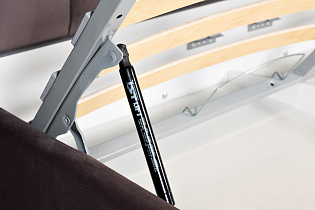 Кровать Одри(Odry) с подъемным механизмом и бельевым ящиком лилово-серая