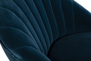 Стул велюровый синий