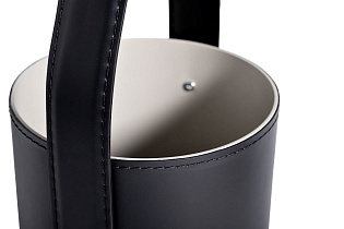 Столик журнальный круглый (кожаная отделка)