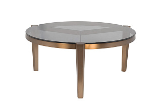 Стол журнальный круглый со стеклом