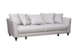 Диван Сорренто(Sorrento) 230М трехместный раскладной светло-бежевый с кантом