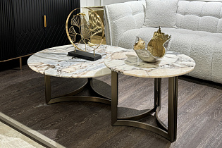 Столик журнальный круглый мраморный