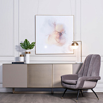 Лампа настольная с матовым плафоном, золото