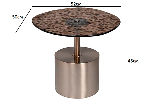 Столик журнальный с рельефным тонированным стеклом
