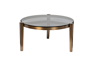 Стол журнальный круглый со стеклом