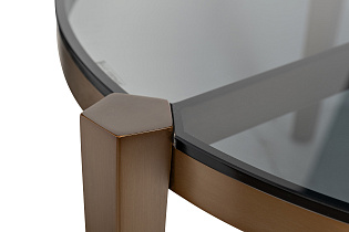 Стол журнальный круглый со стеклом