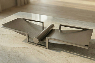 Ваза декоративная цвет матовый никель