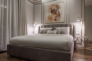 Кровать Одри(Odry) с подъемным механизмом и бельевым ящиком лилово-серая