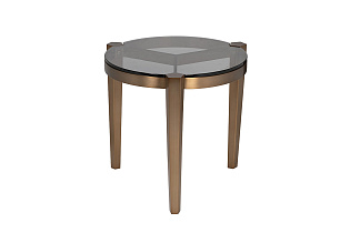 Столик журнальный круглый со стеклом