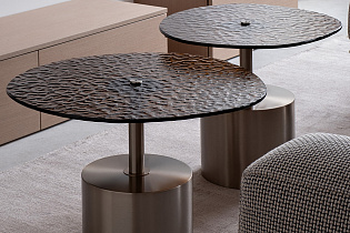 Столик журнальный с рельефным тонированным стеклом