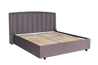 Кровать Одри(Odry) с подъемным механизмом и бельевым ящиком лилово-серая